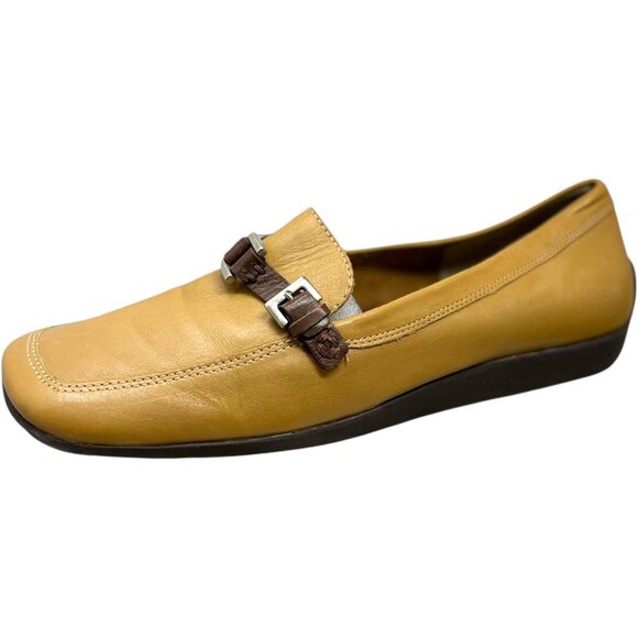 Enzo Angiolini Helene Tan Leather Horsebit Y2K Loafers - Picture 4 of 11